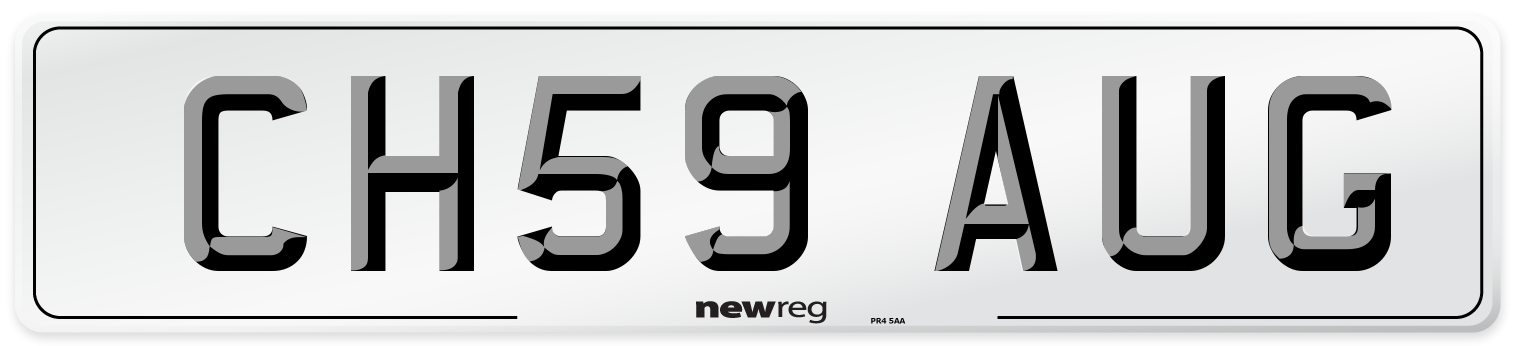 CH59 AUG Number Plate from New Reg